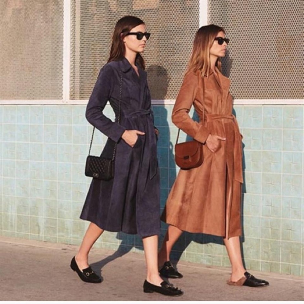🚫SOLD🚫 REFORMATION Oakley Suede Coat Camel